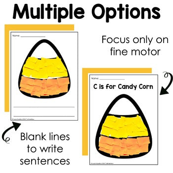 Candy Corn Tear Art Craft | Halloween