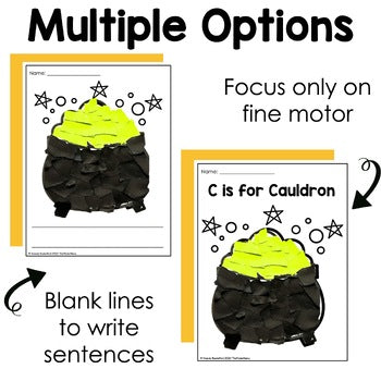 Cauldron Tear Art Craft | Halloween