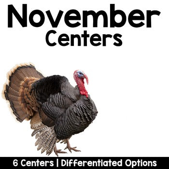 November Reading Centers for Kindergarten