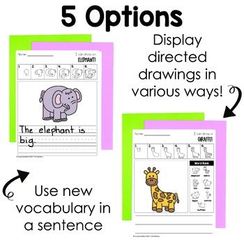 Savanna Animals Directed Drawings | Zoo