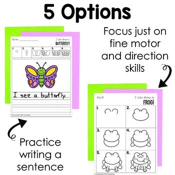 April Directed Drawings with Shapes | Spring