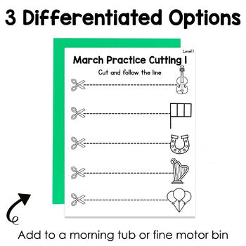 March Cutting Pages | Fine Motor Tubs | Morning Work