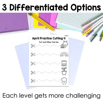 April Cutting Pages | Fine Motor Tubs | Morning Work
