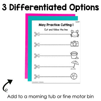 May Cutting Pages | Fine Motor Tubs | Morning Work