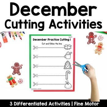 December Cutting Pages | Fine Motor Tubs | Morning Work