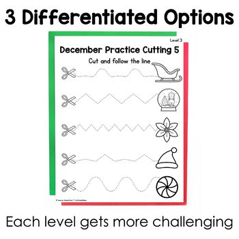 December Cutting Pages | Fine Motor Tubs | Morning Work