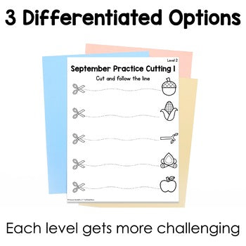 September Cutting Pages | Fine Motor Tubs | Morning Work