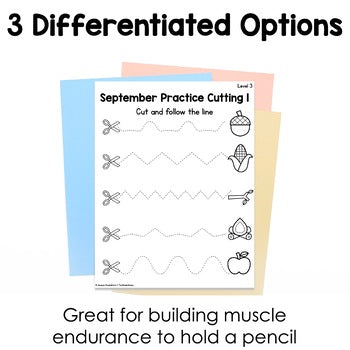 September Cutting Pages | Fine Motor Tubs | Morning Work