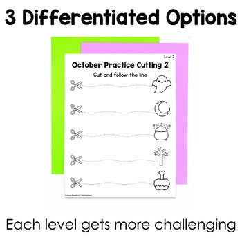 October Cutting Pages | Fine Motor Tubs | Morning Work