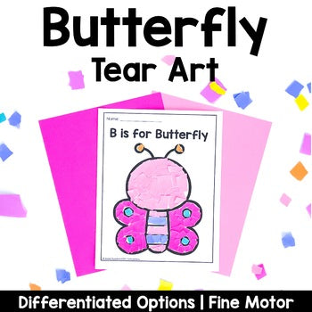 Butterfly Tear Art Craft | Spring Craft
