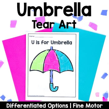 Umbrella Tear Art Craft | Spring Craft