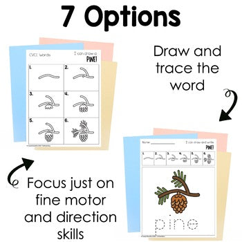CVCE Words Directed Drawings | Decodable | Phonics