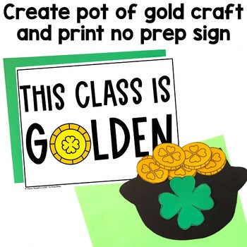 Pot of Gold Craft | Bulletin Board | St Patricks Day | March