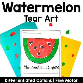 Watermelon Tear Art Craft | Spring Summer Craft