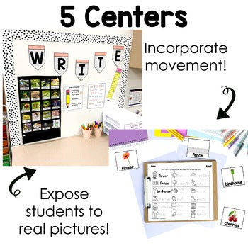 April Reading Centers for Kindergarten