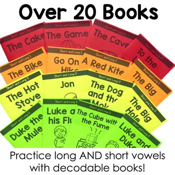 Long Vowels Decodable Books | CVCE and Short Vowels