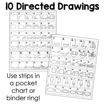 Transportation Directed Drawings | Car | Bus | Train