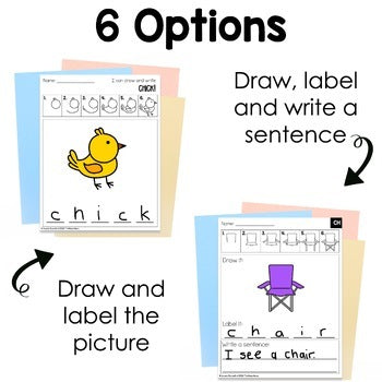 Digraph Directed Drawings | Decodable | Phonics