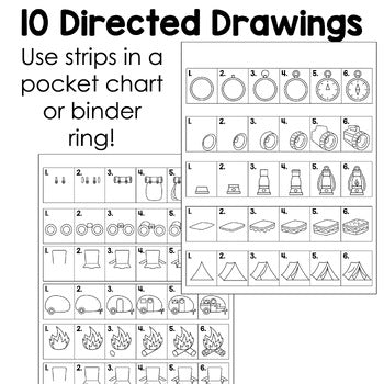 July Camping Directed Drawings | Summer