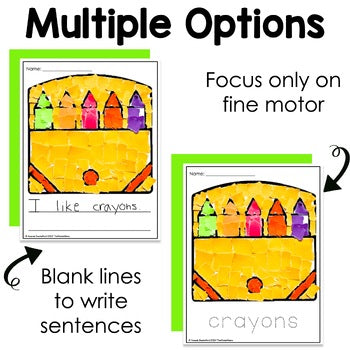 Crayon Tear Art Craft | Back to School