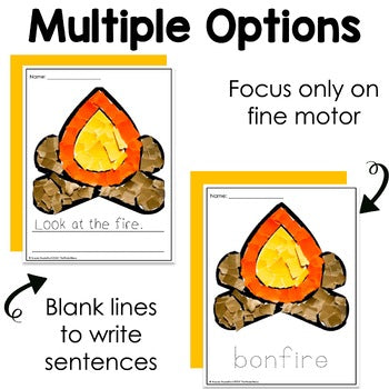 Bonfire Tear Art Craft | Fall