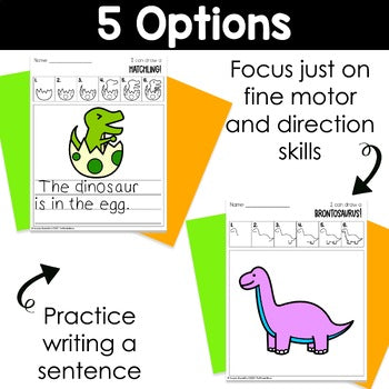 Dinosaur Directed Drawings