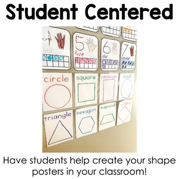 Student Centered Shape Posters | Directed Drawings