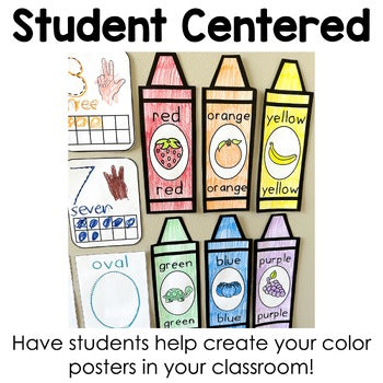 Student Centered Color Posters | English and Spanish
