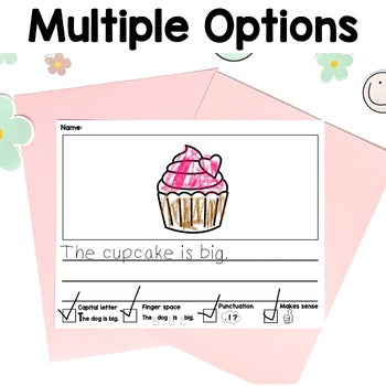 Kindergarten Writing Paper with Checklist Rubric