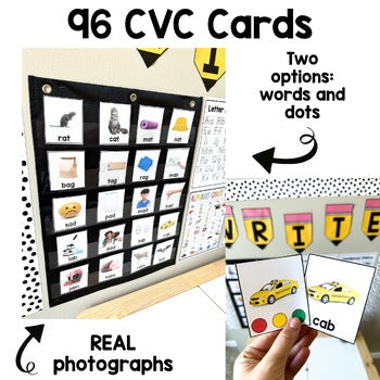 CVC Writing Center | Real Pictures | Science of Reading