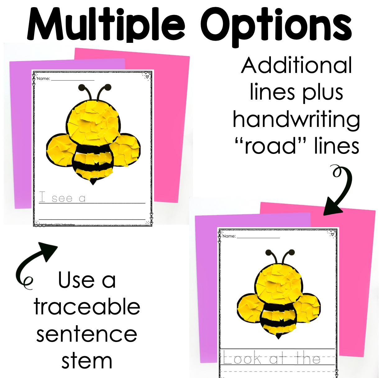 Bee Mine Tear Art Craft | Valentines Day Craft