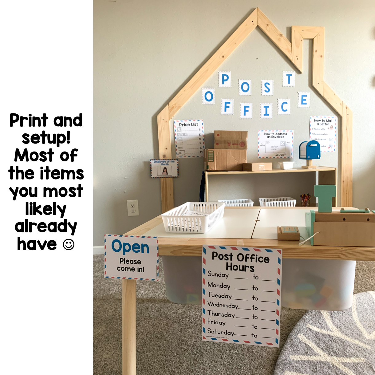 Post Office Dramatic Play