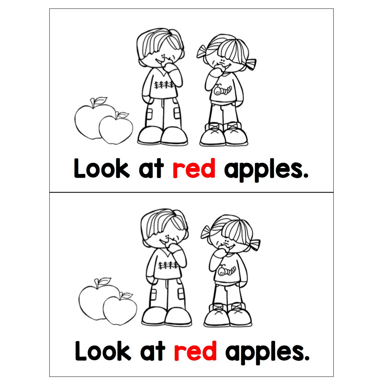 Apple Colors | Emergent Reader | Apples
