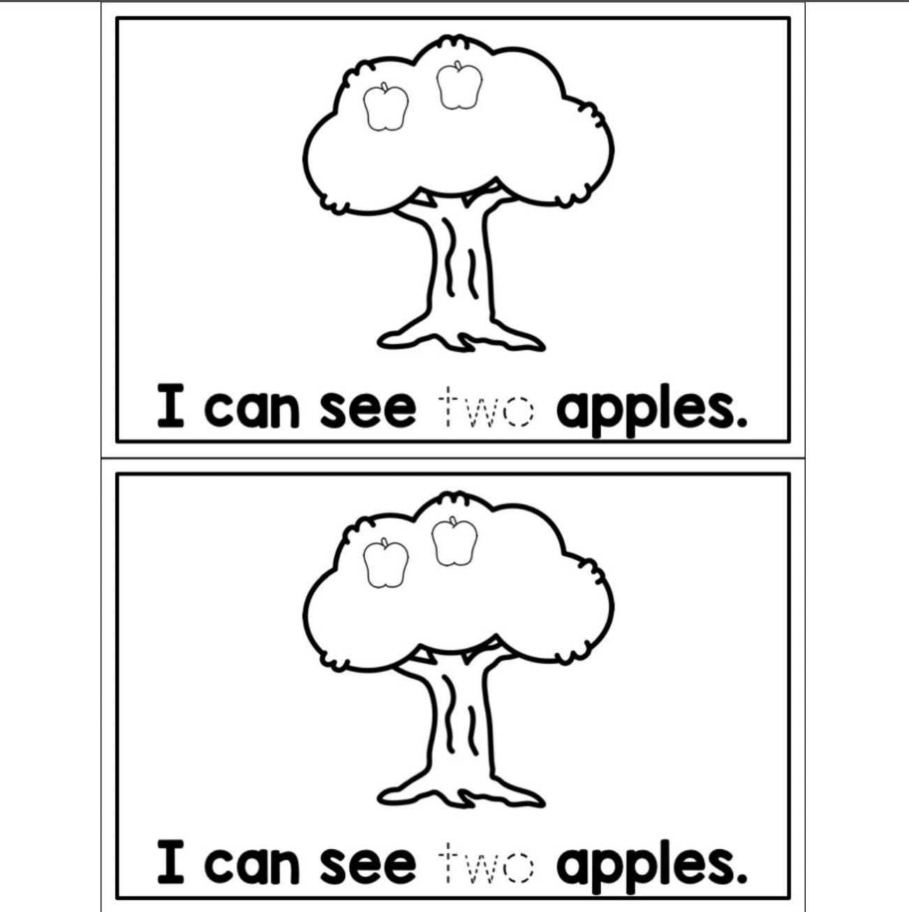 Apple Counting | Emergent Reader | Apples