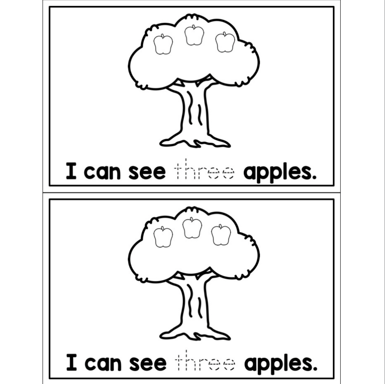 Apple Counting | Emergent Reader | Apples