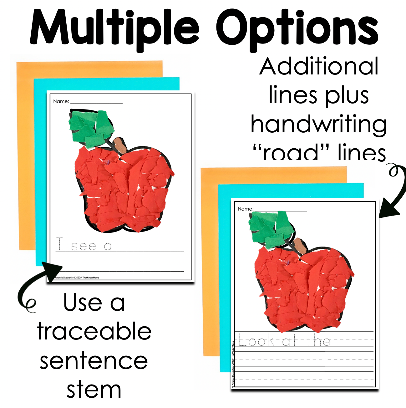 Apple Craft | Tear Art | Fine Motor | No Prep