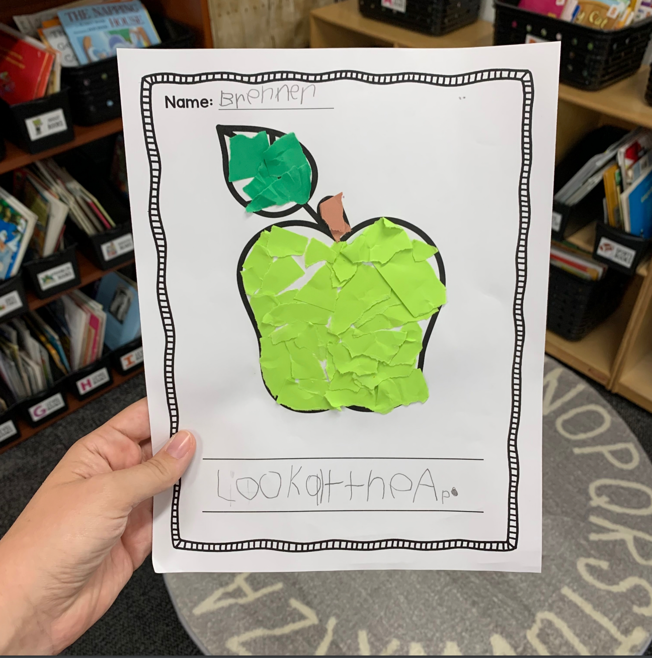 Apple Craft | Tear Art | Fine Motor | No Prep