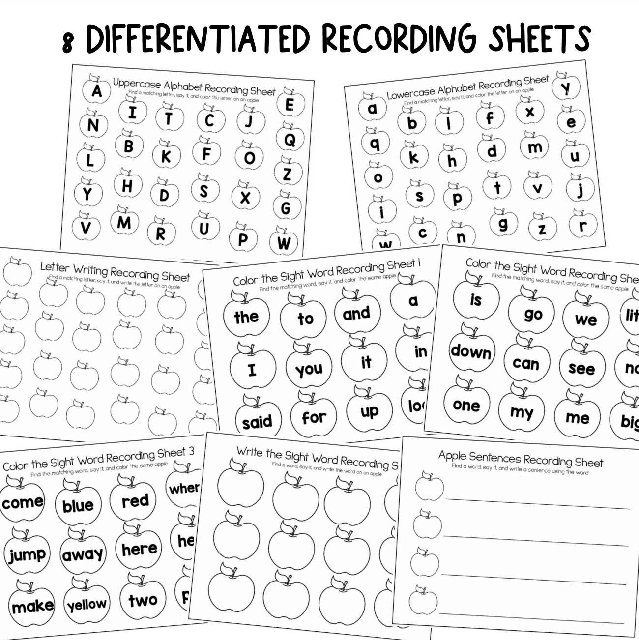 August Sensory Bin | Alphabet and Sight Words Center | Editable