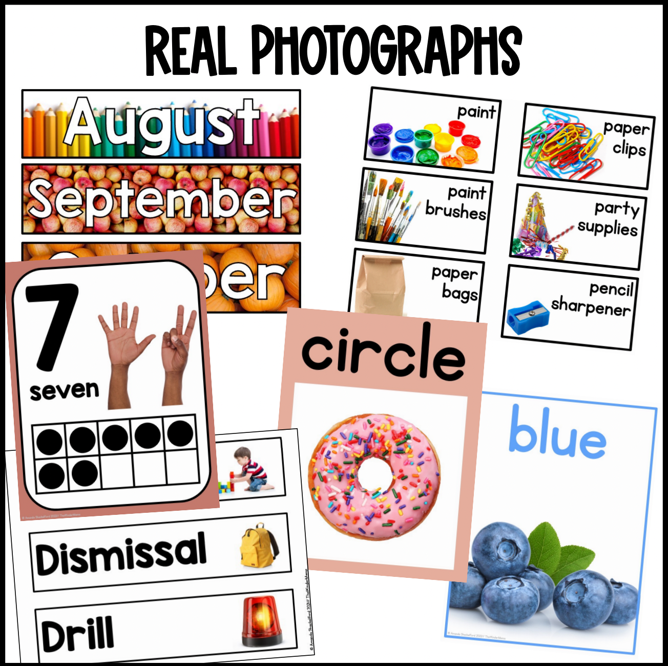 Boho Nonfiction Classroom Decor Bundle | Real Pictures