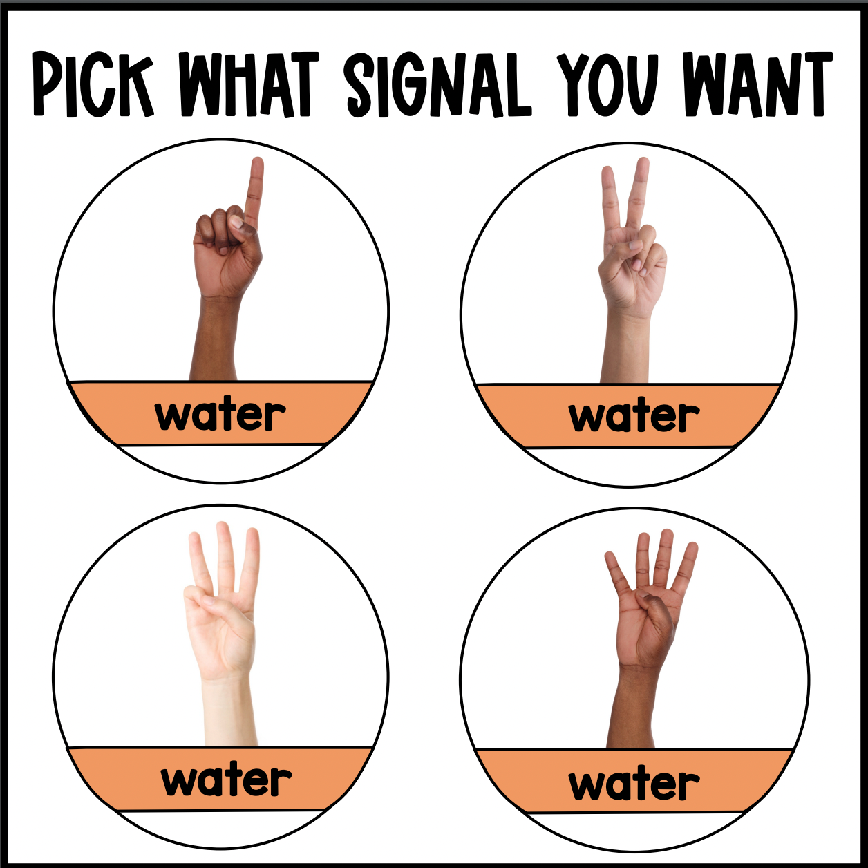 Boho Nonfiction Hand Signals | Real Pictures | Classroom Management