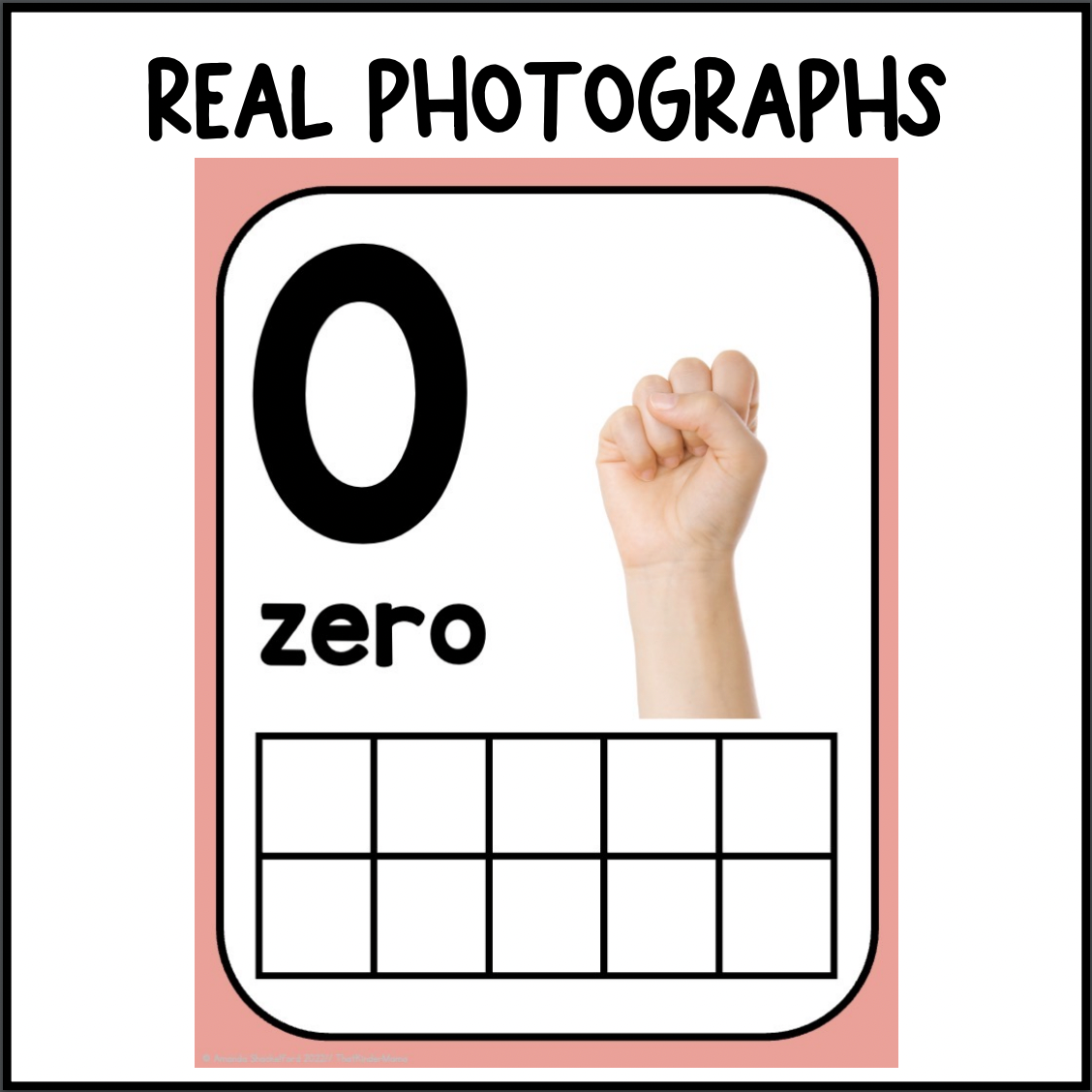 Boho Nonfiction Number Posters | Real Photographs | ASL