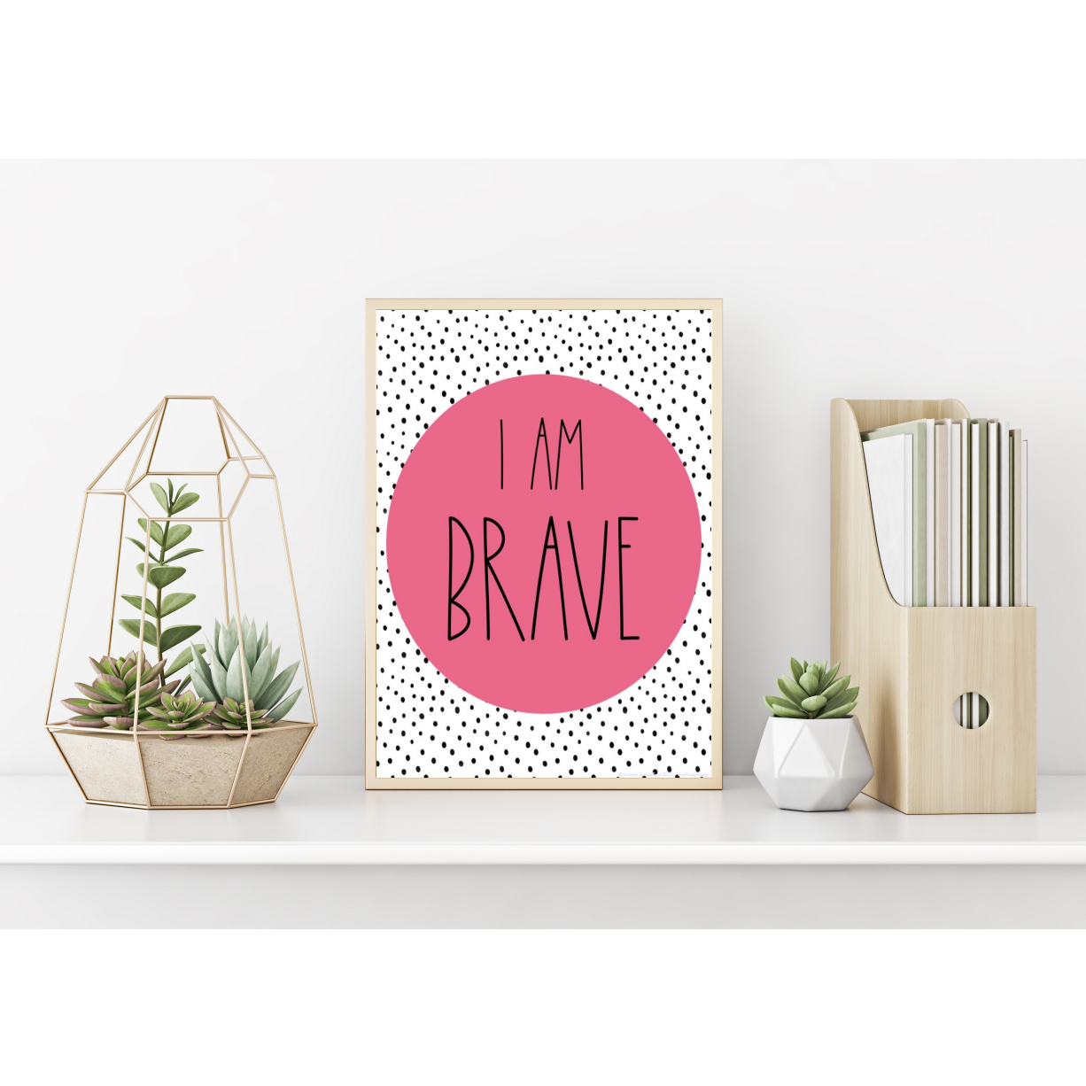 Bright Rainbow Affirmation Posters | Editable | Neutral Decor | Dalmatian Print