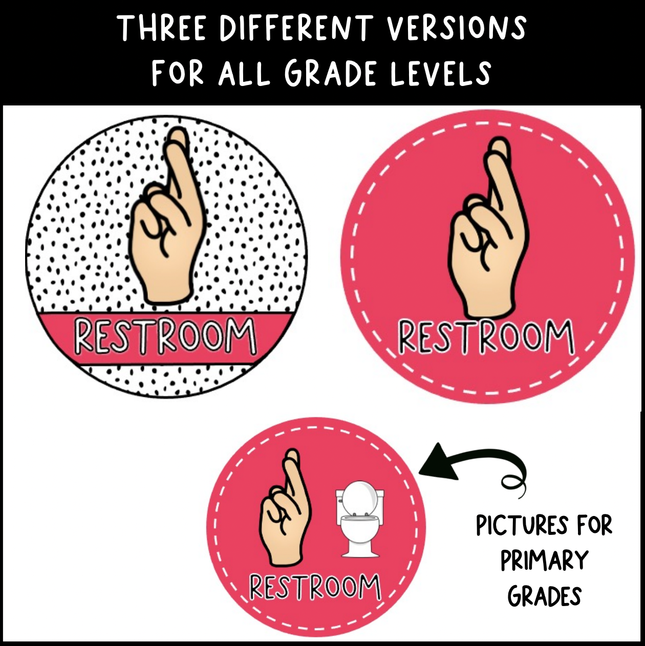 Bright Rainbow Multicultural Hand Signals for Classroom Management