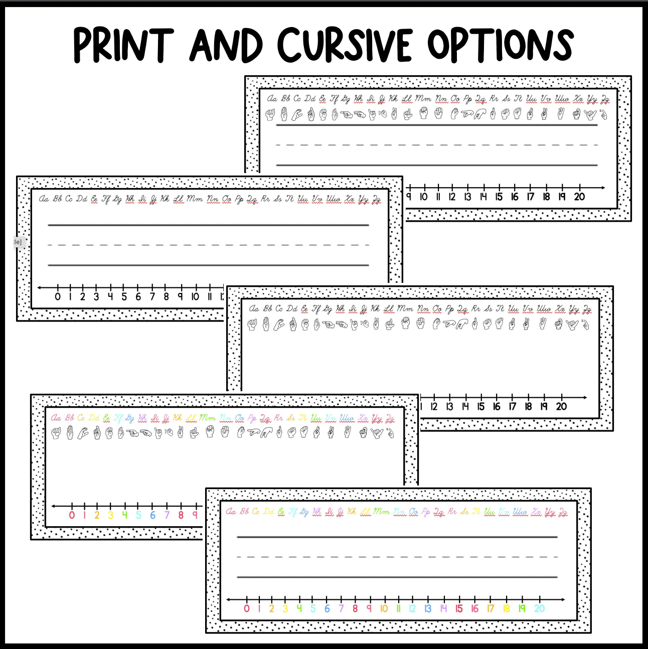 Bright Rainbow Name Plates | Editable | Dalmatian | Name Tags | ASL