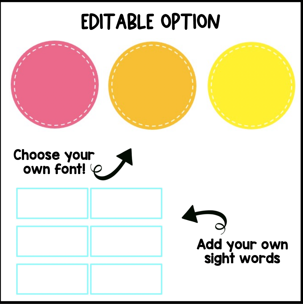 Bright Rainbow Word Wall | ASL | Editable