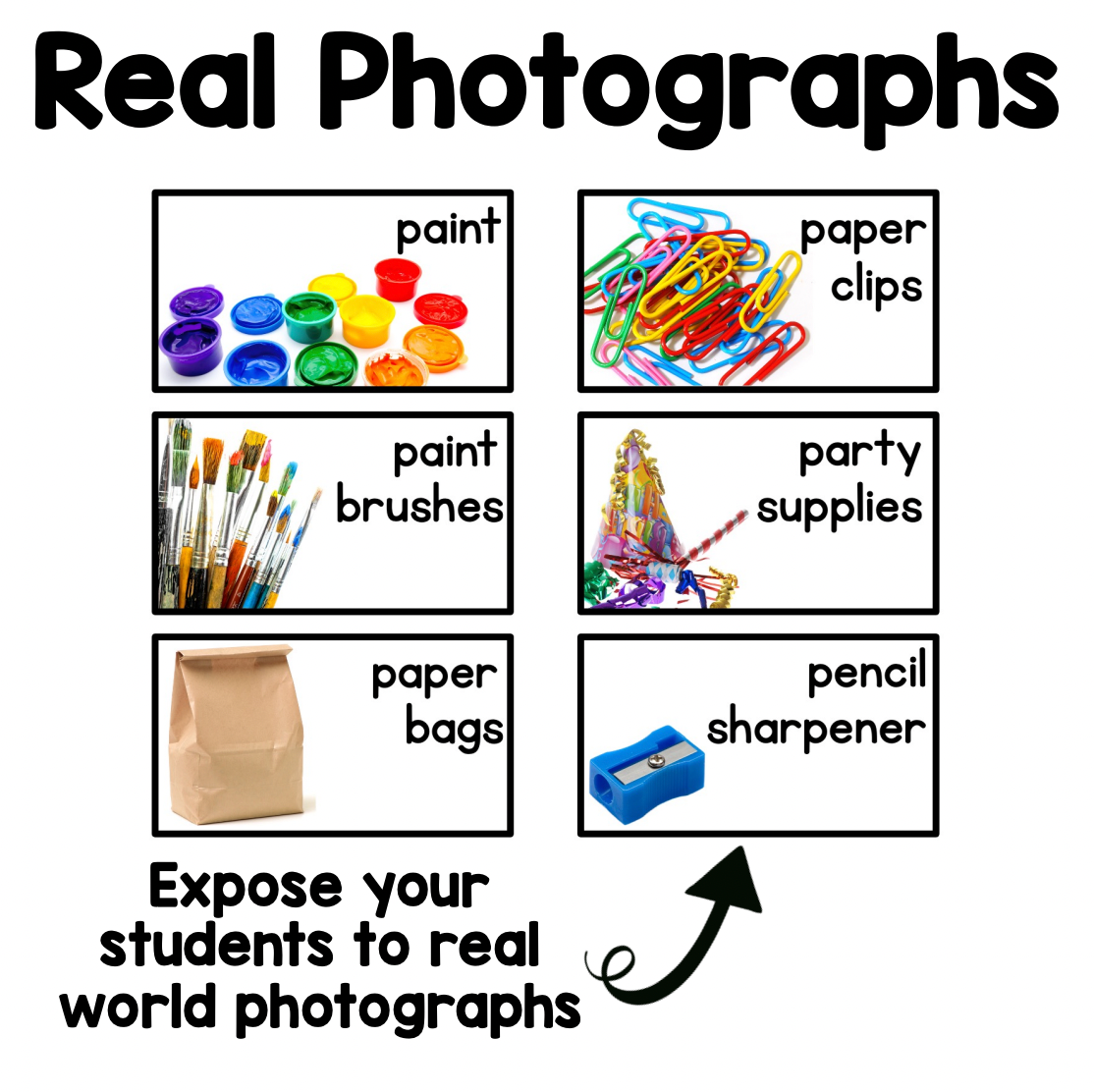 Classroom Supply Labels Real Pictures | Nonfiction | Editable