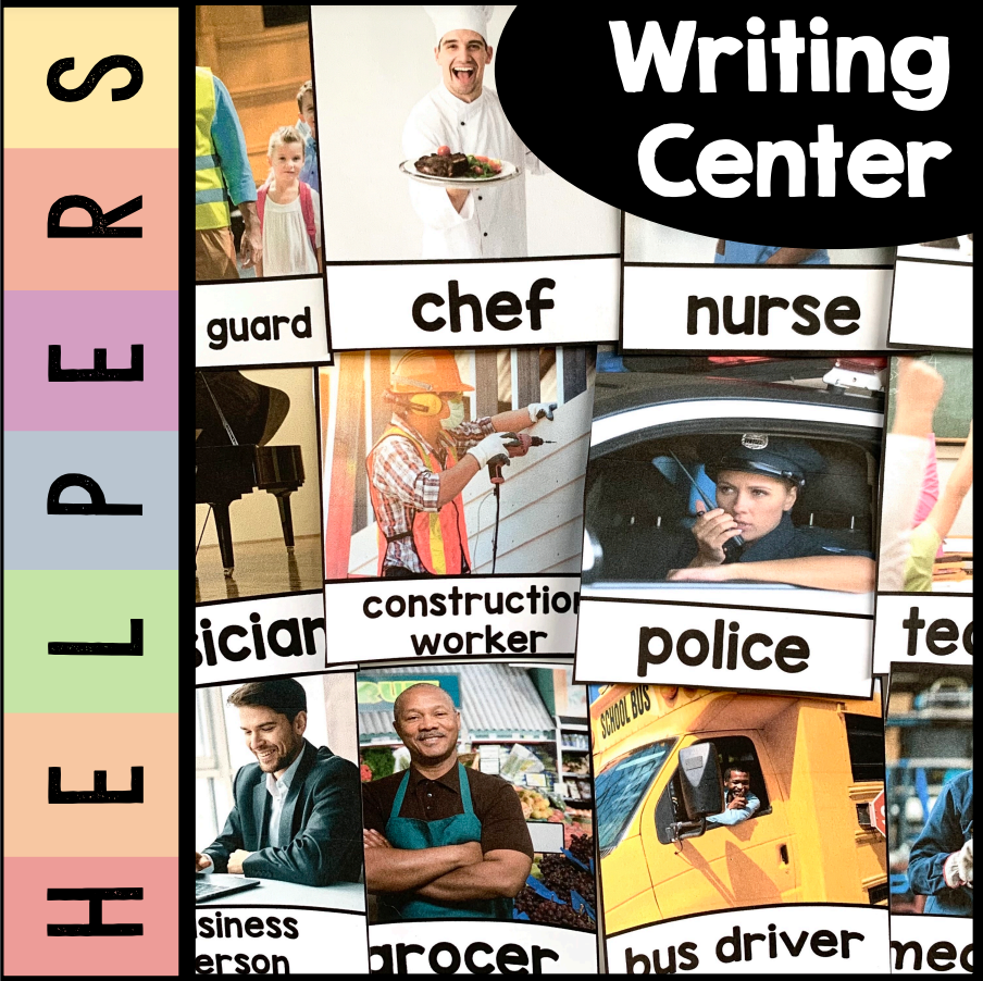 Community Helper Writing Center | Nonfiction Real Pictures | Editable
