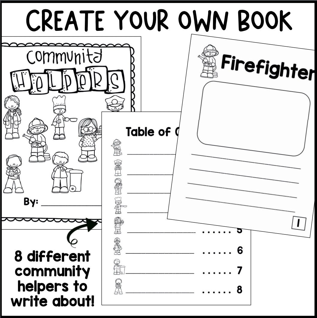 Community Helpers Writing | Kindergarten | Craft