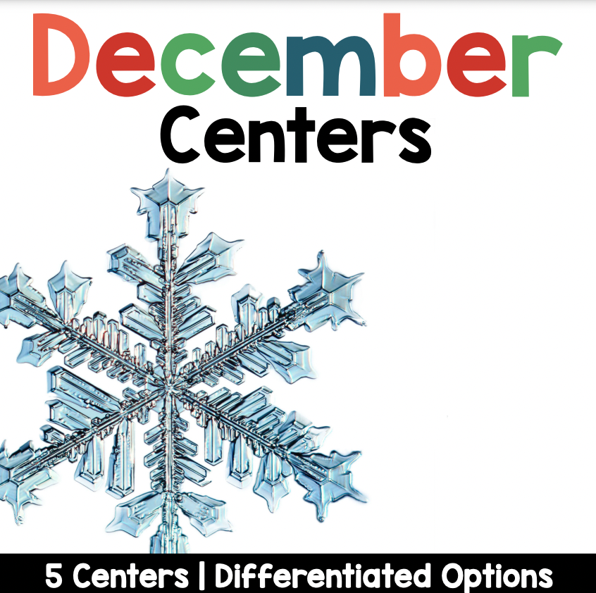 December Reading Centers for Kindergarten