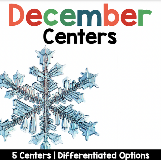 December Reading Centers for Kindergarten